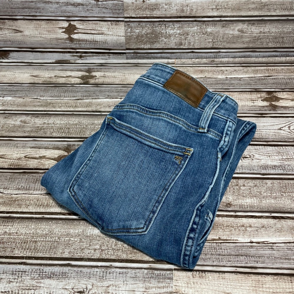 Madewell High‎ Rise Skinny Jeans Button Fly Denim Blue Womens Size 28P